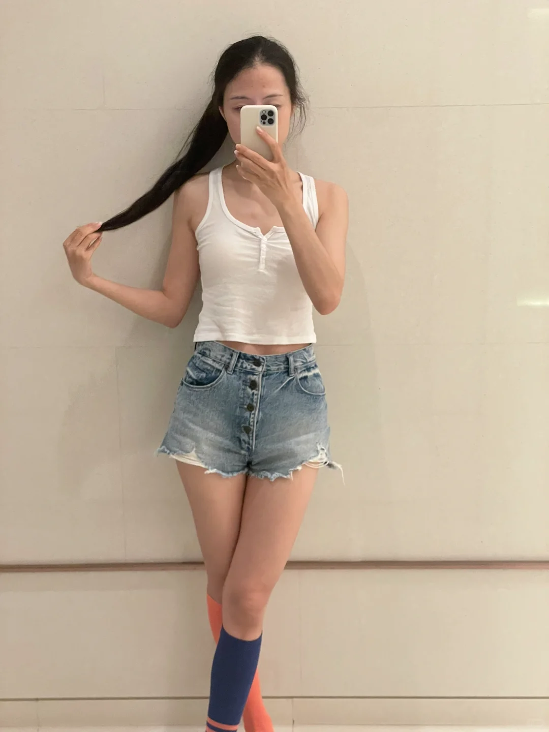 37岁无医美｜今天穿辣裤➕AB袜