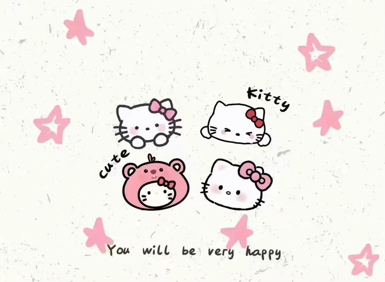 粉色系hellokitty｜超级萌的ipad背景图