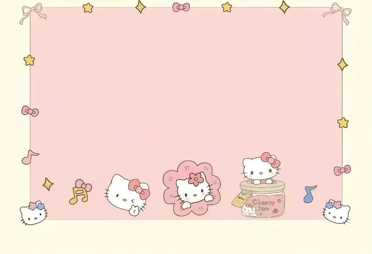 粉色系hellokitty｜超级萌的ipad背景图