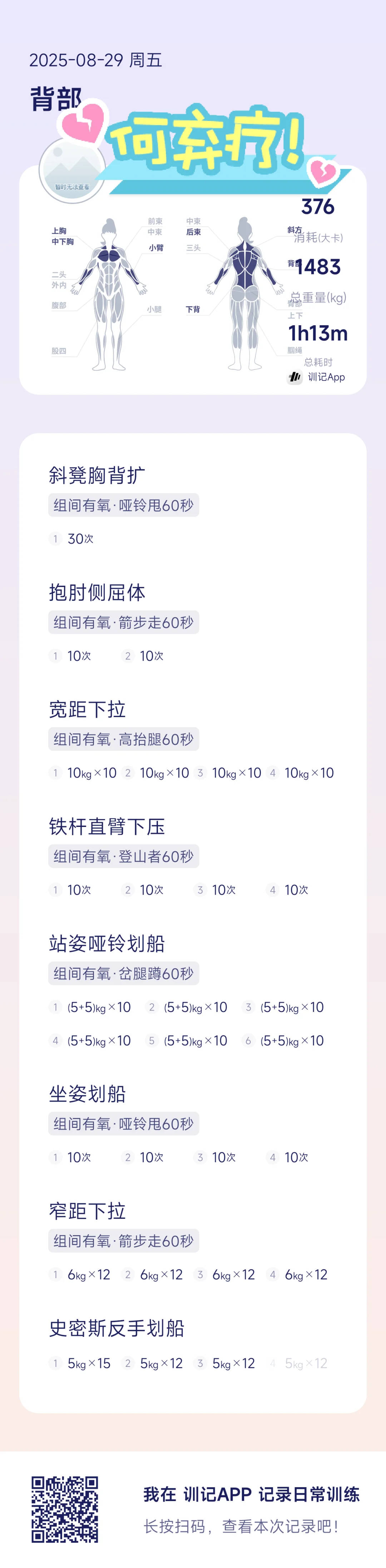 力量训练攒够五天发一次