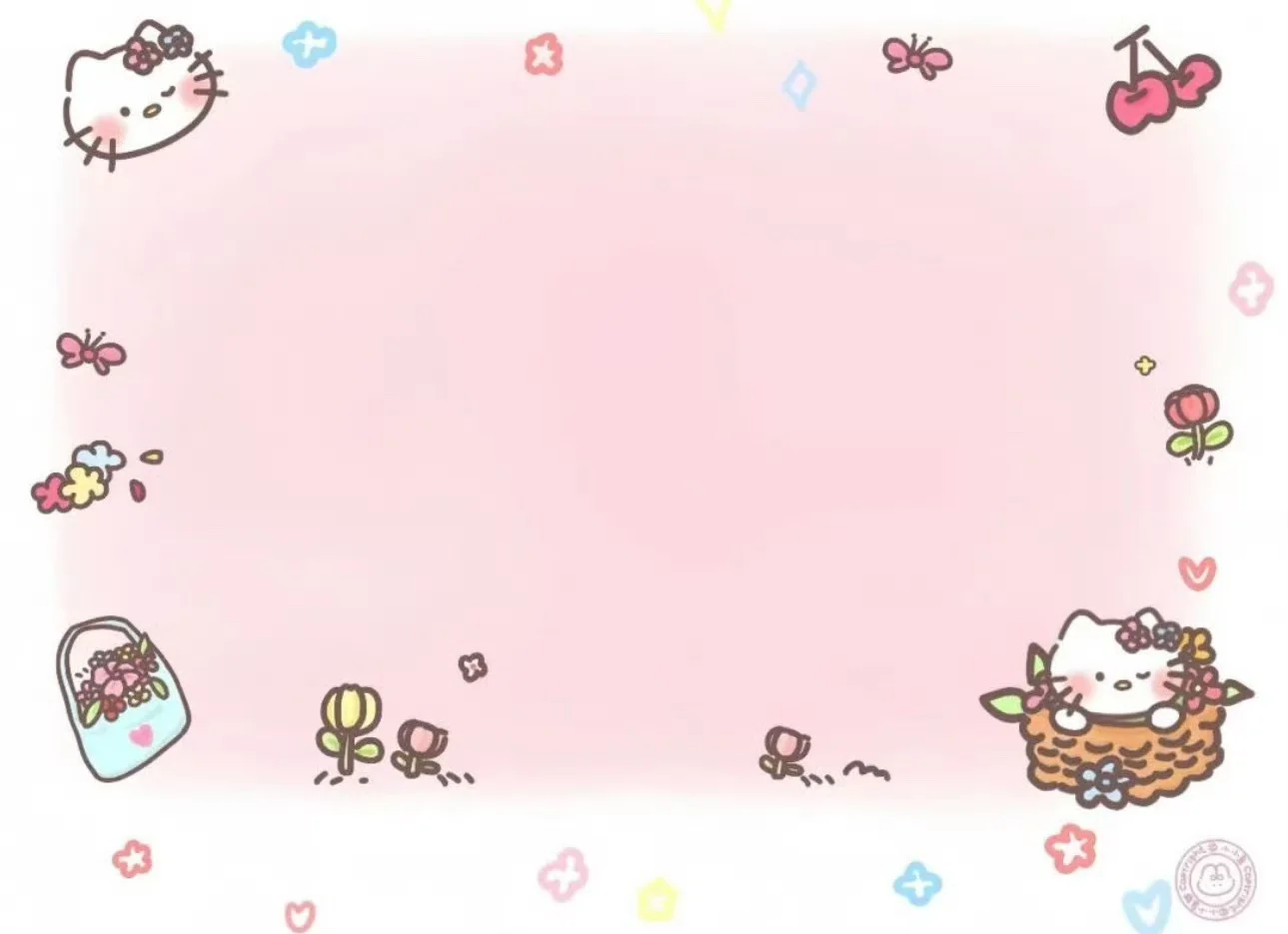 粉色系hellokitty｜超级萌的ipad背景图