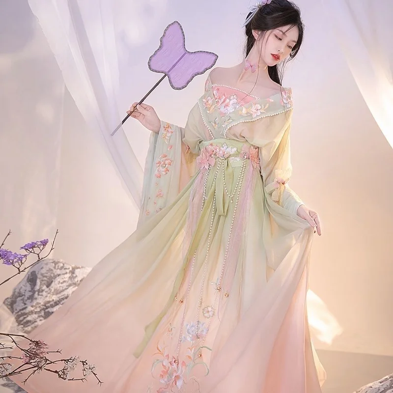 绿色古装清新脱俗✨汉服仙女套装
