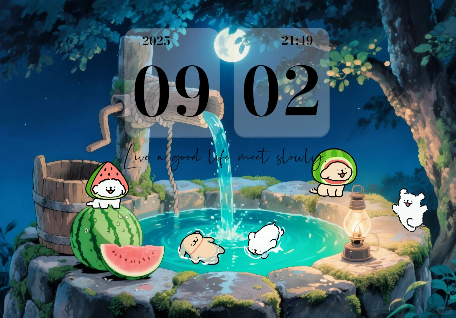 偷吃西瓜｜平板壁纸