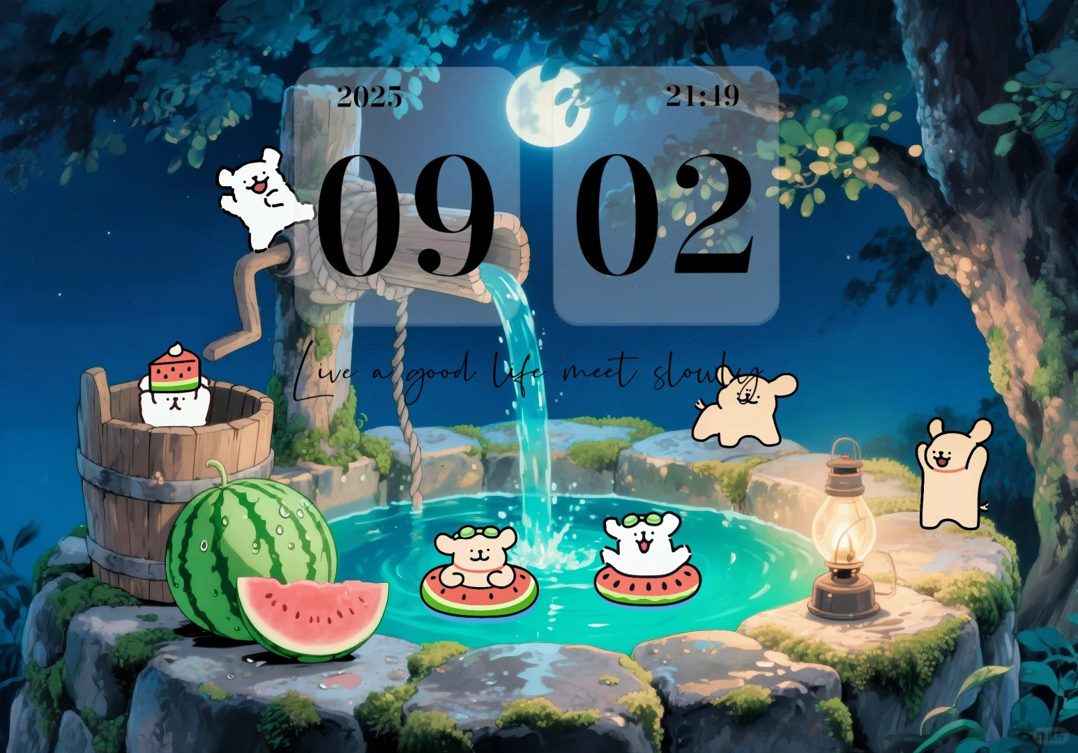 偷吃西瓜｜平板壁纸