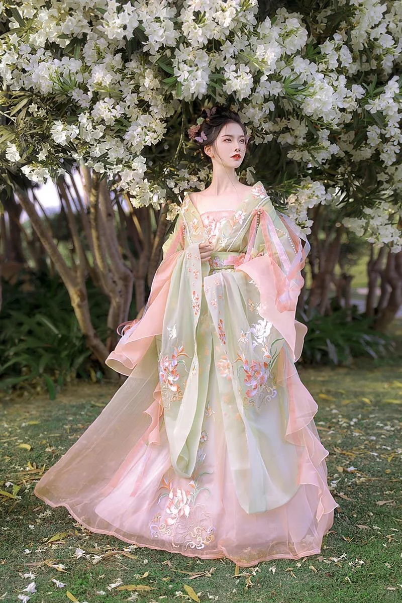 绿色古装清新脱俗✨汉服仙女套装