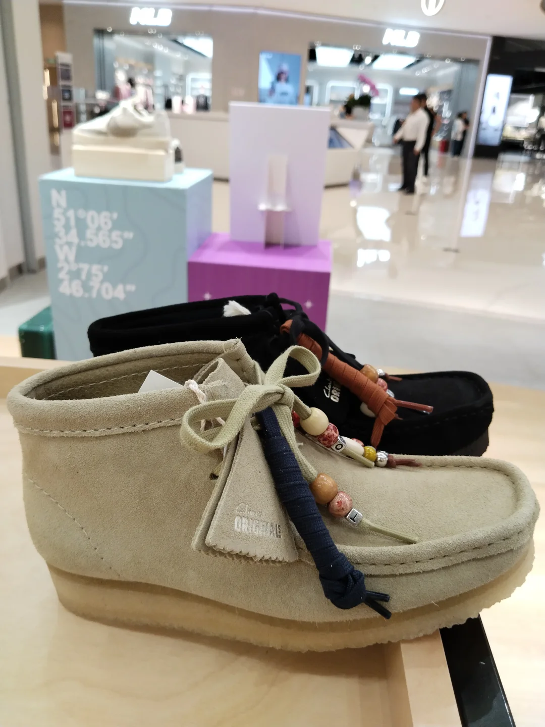 clarks女士高帮袋鼠鞋，天然生胶大底