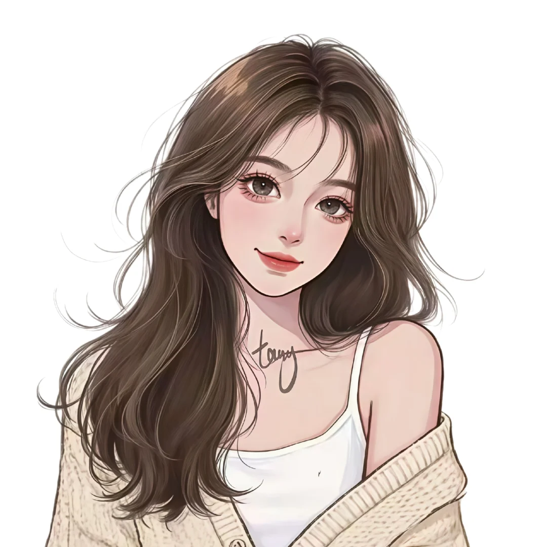 氛围感美女插画，好喜欢！