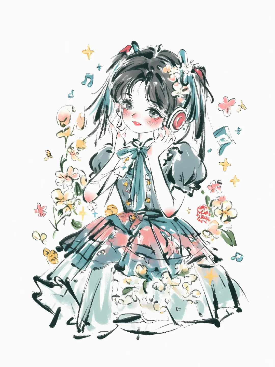 十二花神|听音乐的她们依然好迷人🎧～～
