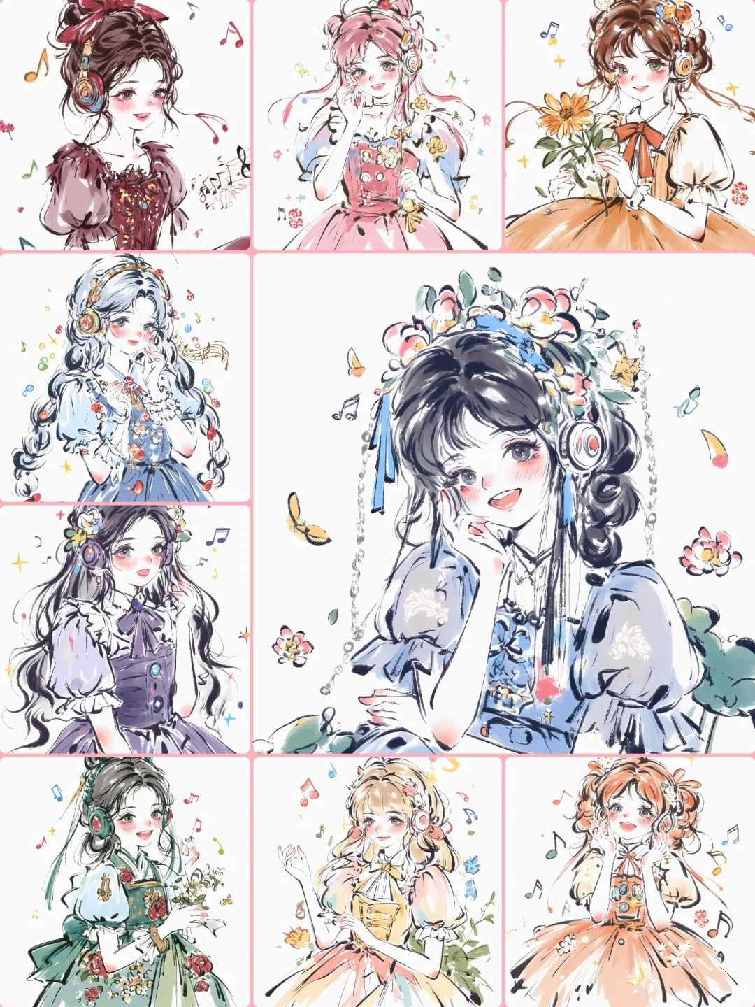 十二花神|听音乐的她们依然好迷人🎧～～