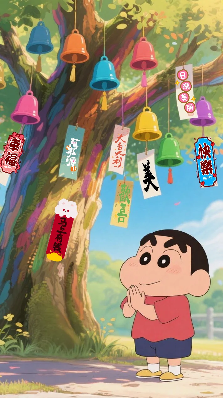 治愈感满满的小新祈福壁纸来啦(2/3)