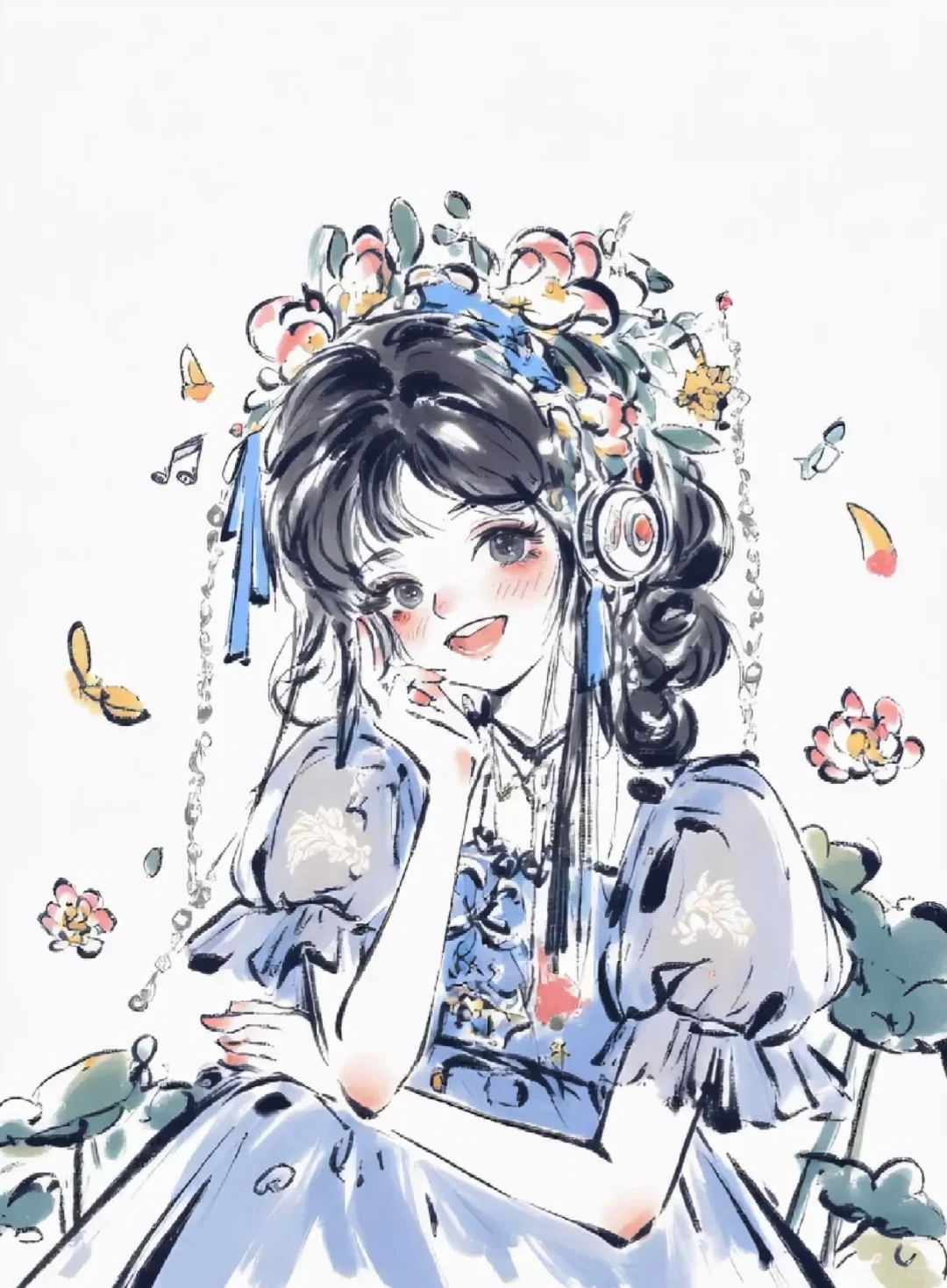 十二花神|听音乐的她们依然好迷人🎧～～
