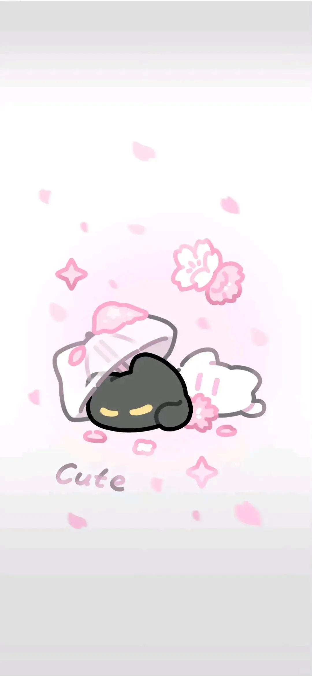 小黑猫发光壁纸