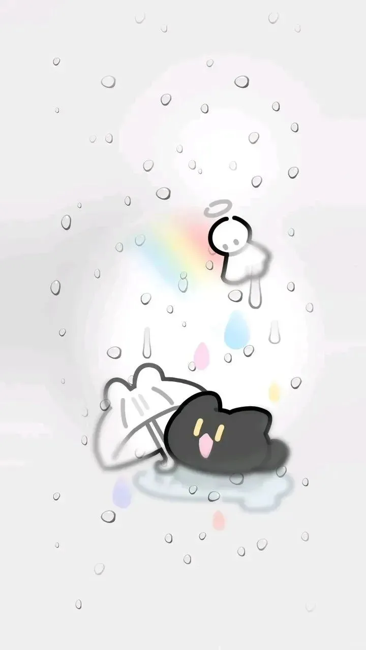 小黑猫发光壁纸