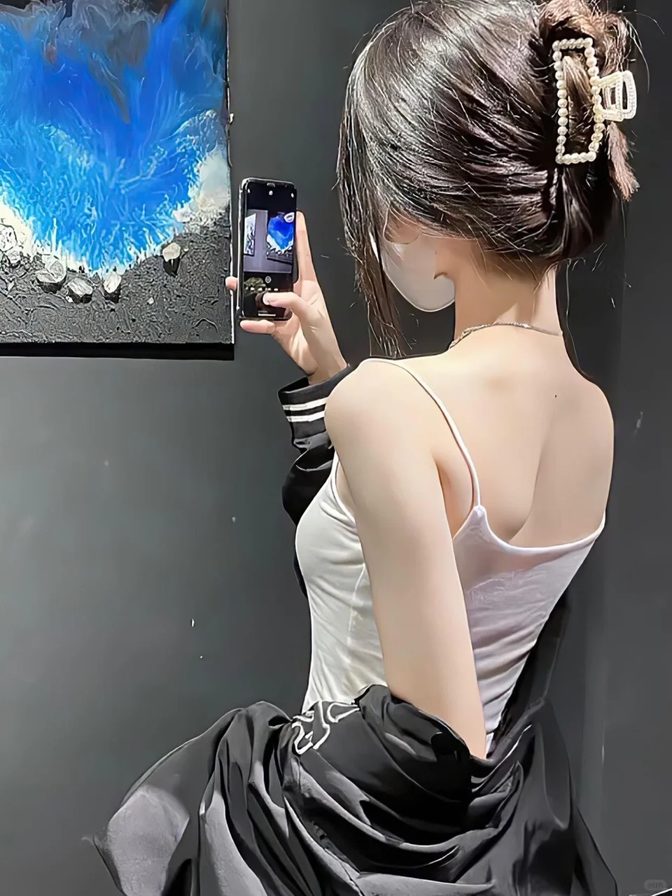 手机挡脸美图分享
