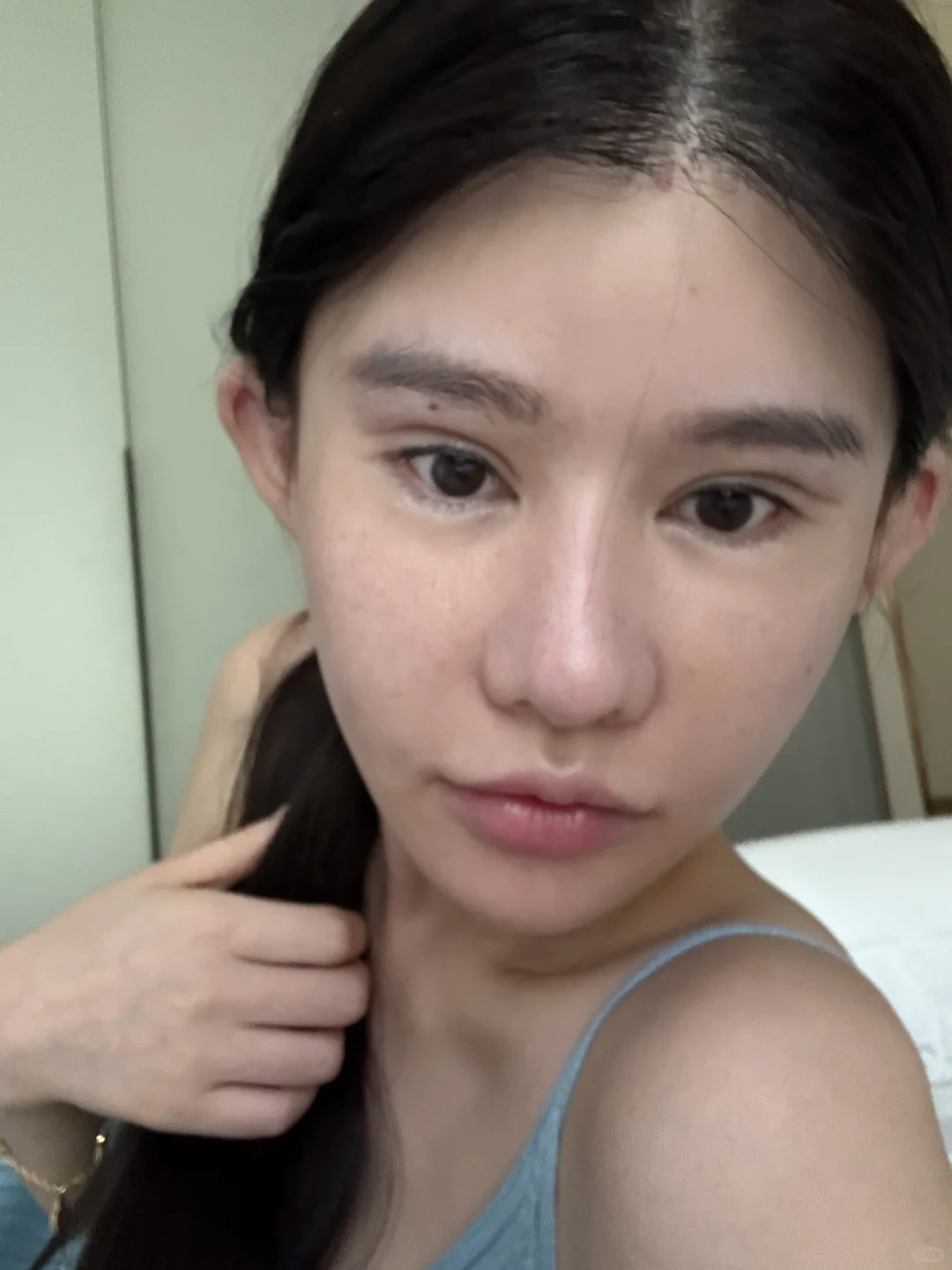 面部终于平整了