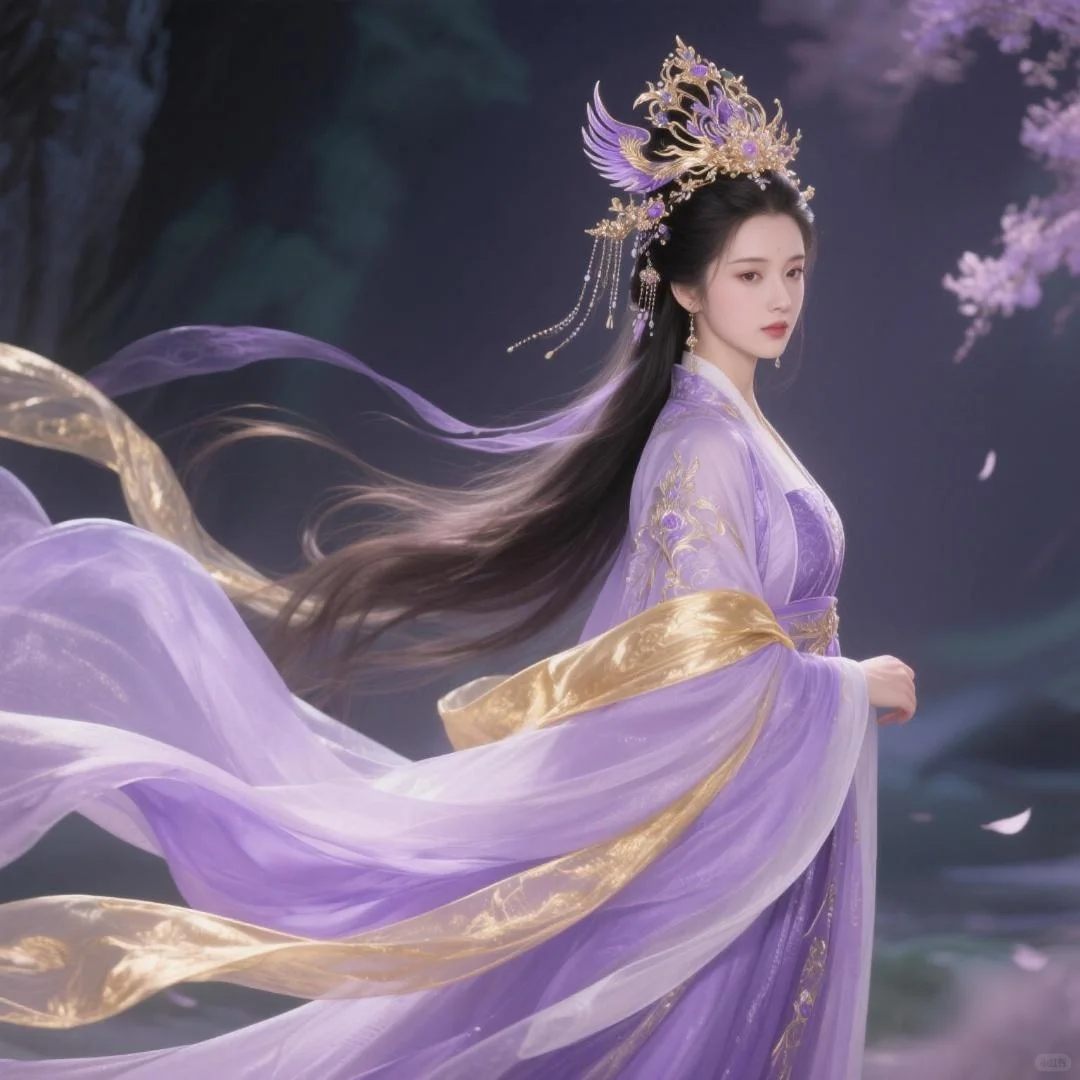 九天仙侣：紫裳华冠，