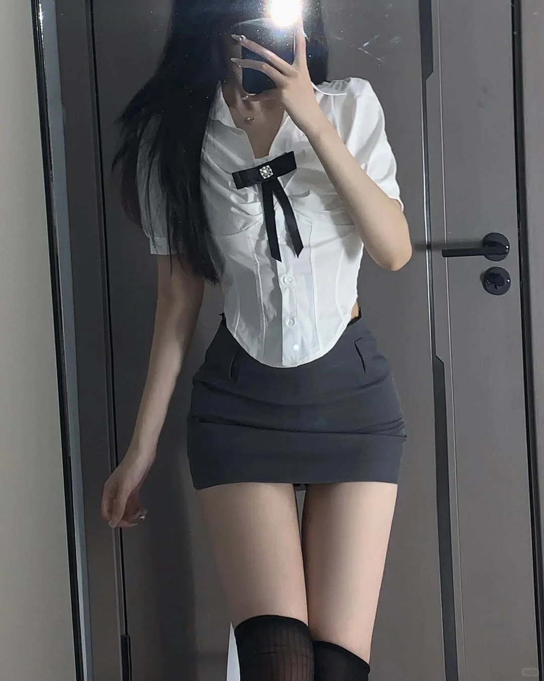 💼纯欲职场风穿搭 白衬衫+包臀裙