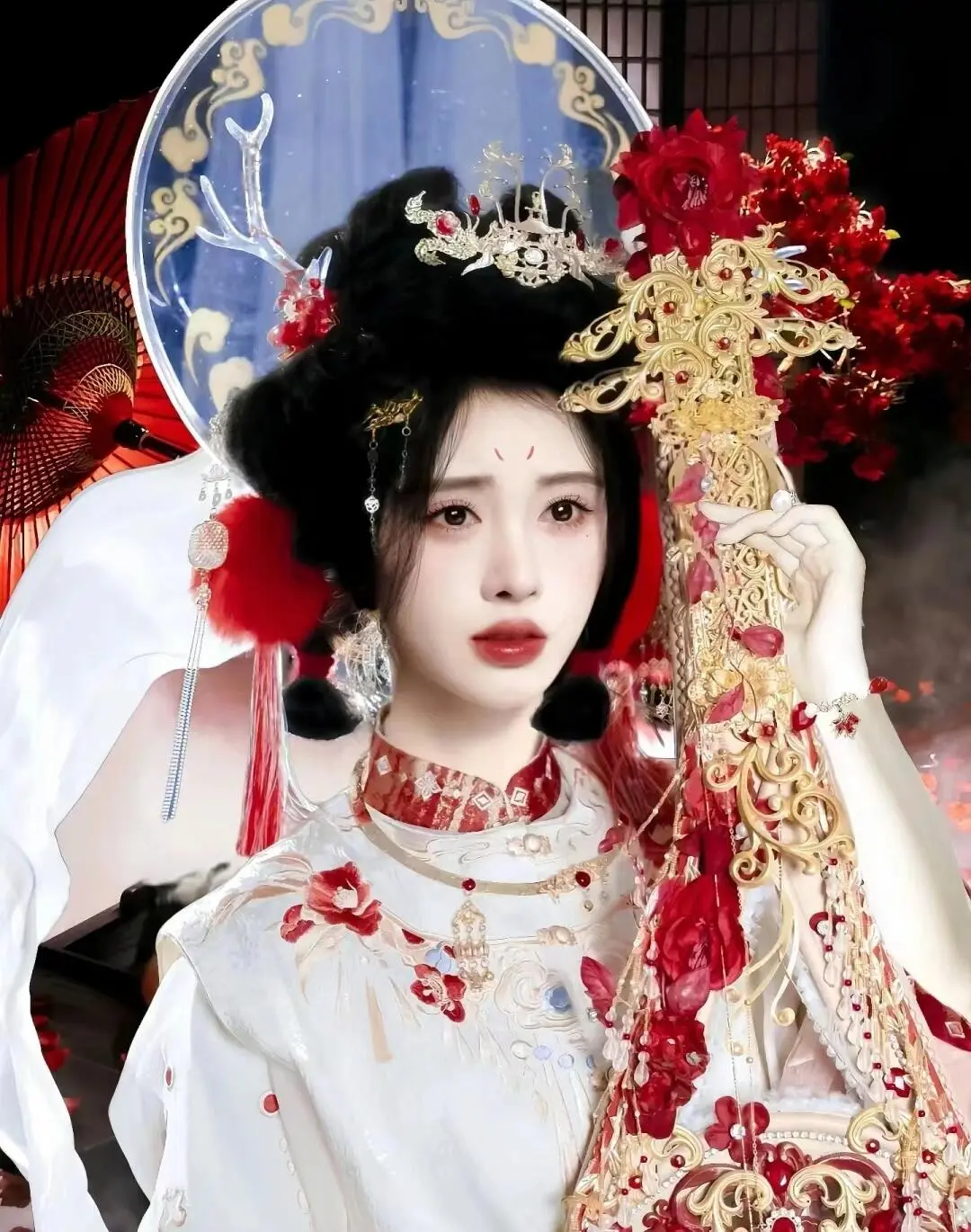 鞠婧祎超美古风图片