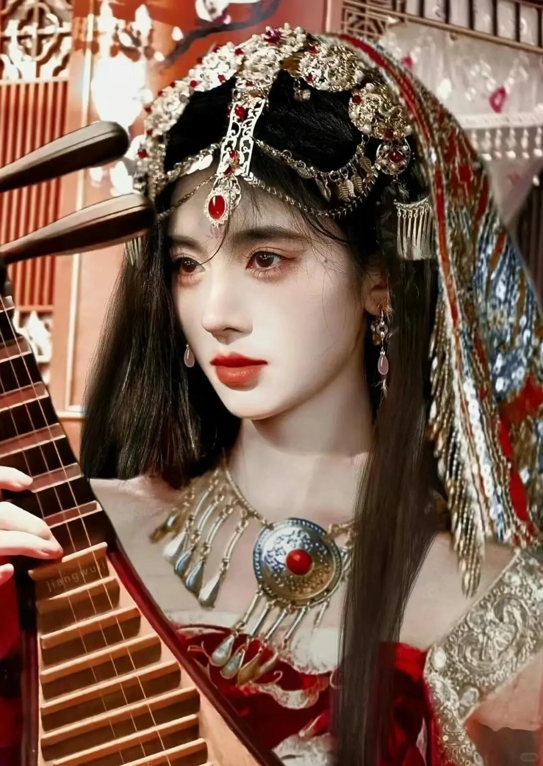 鞠婧祎超美古风图片