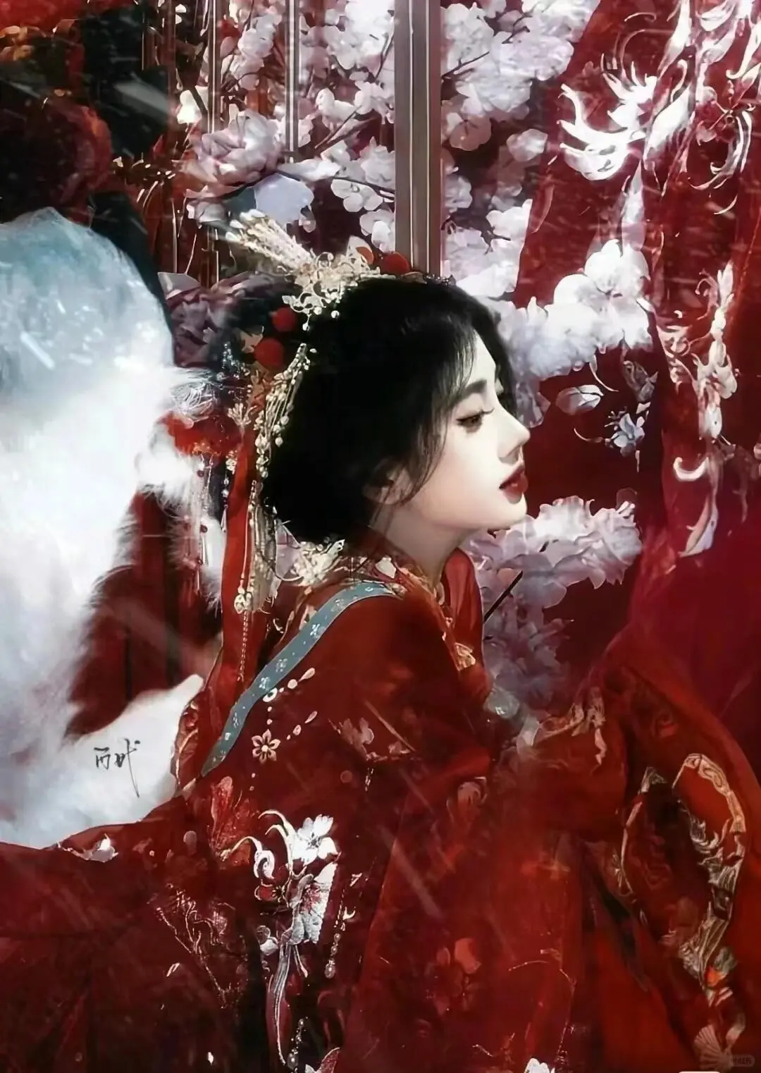 鞠婧祎超美古风图片