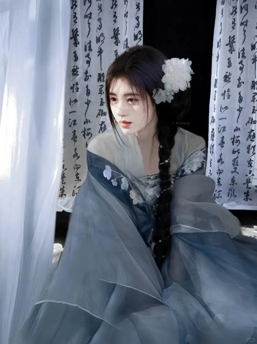 鞠婧祎超美古风图片