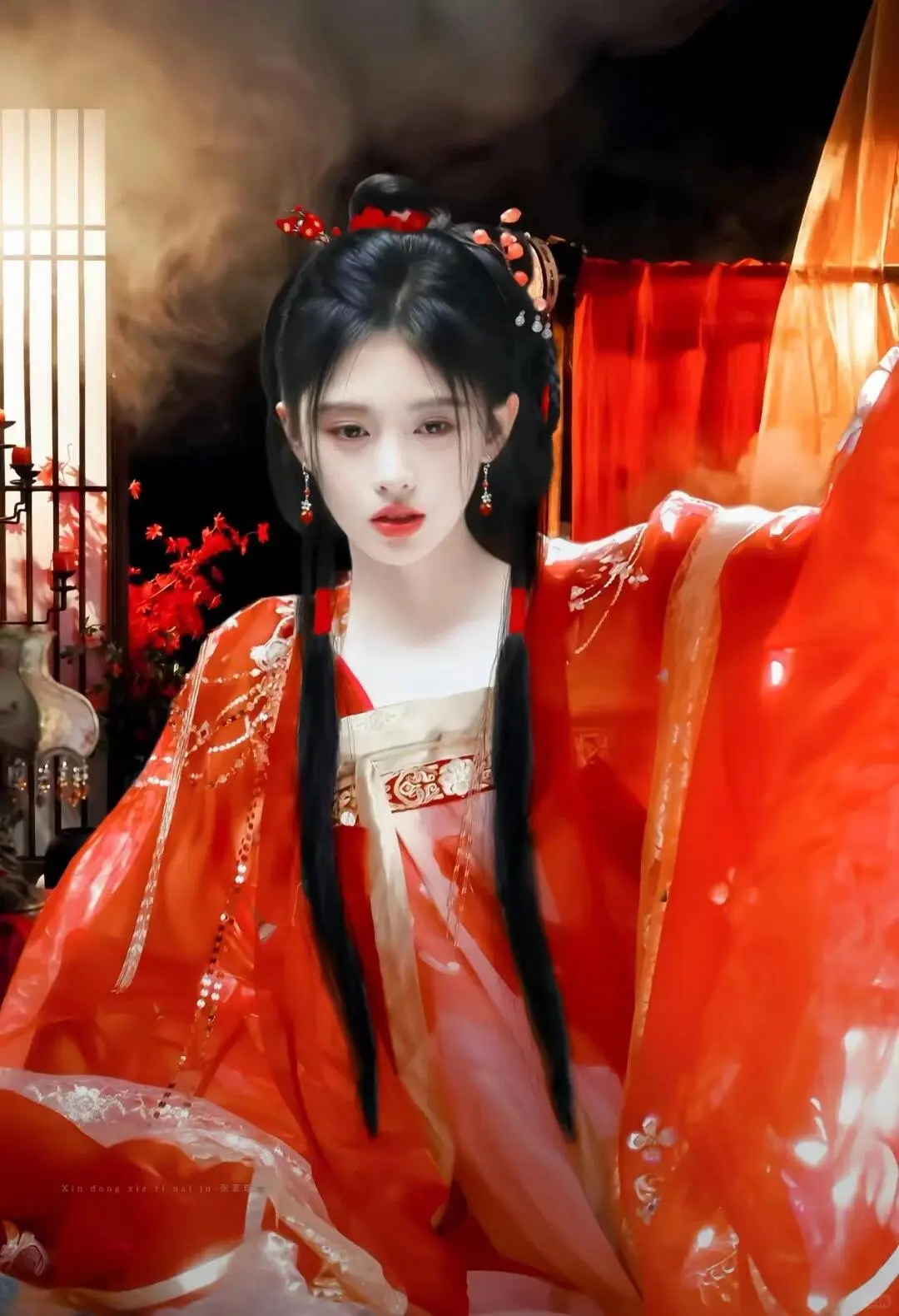 鞠婧祎超美古风图片