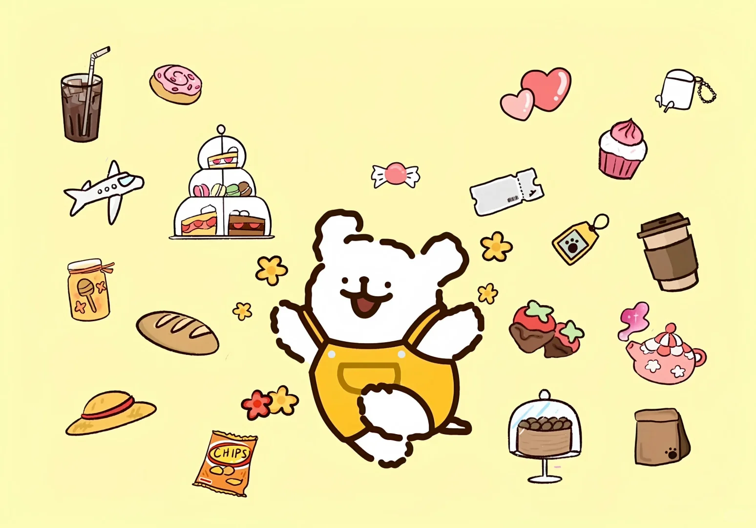 iPad壁纸｜线条小狗套图
