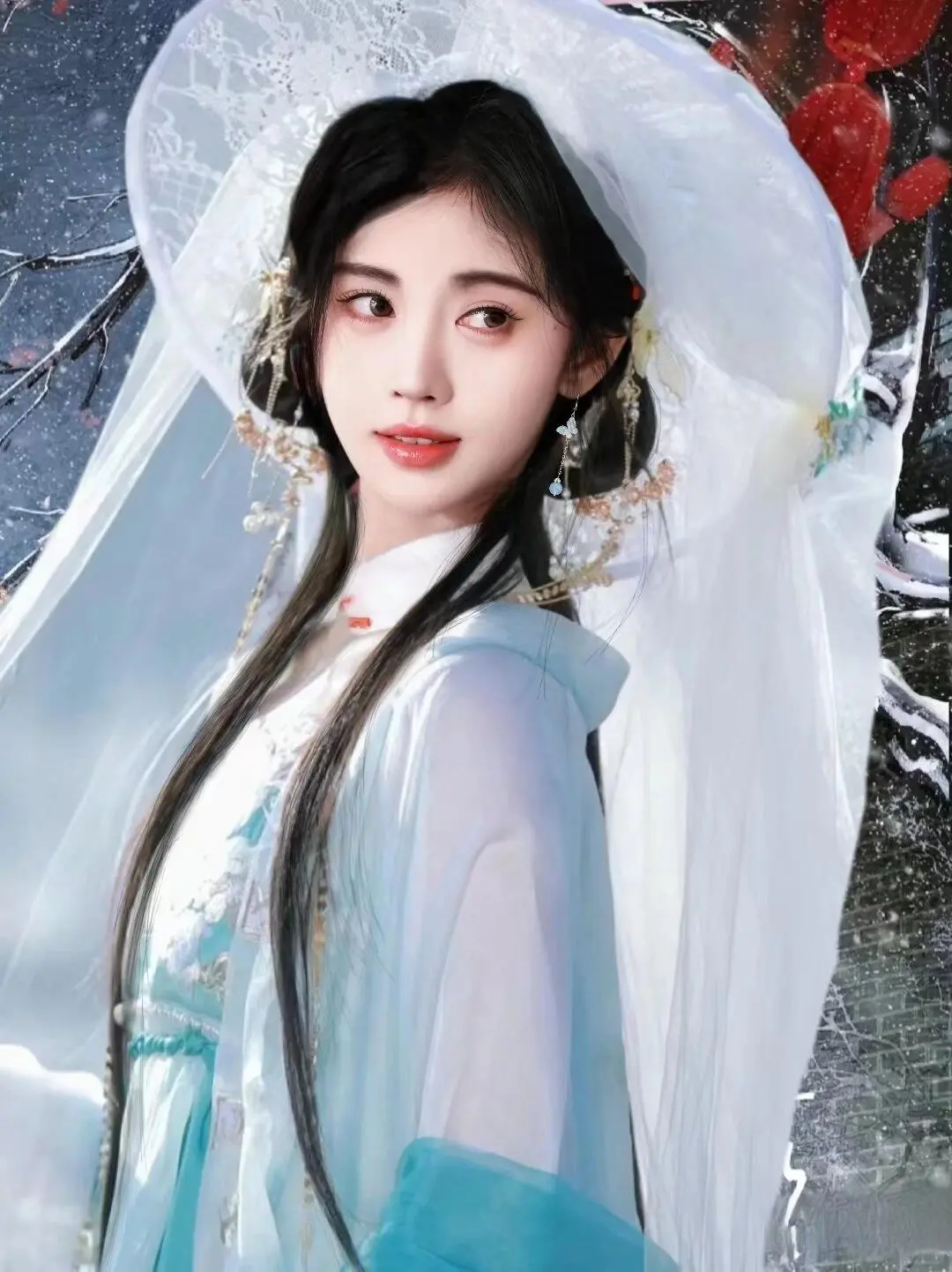 鞠婧祎超美古风图片