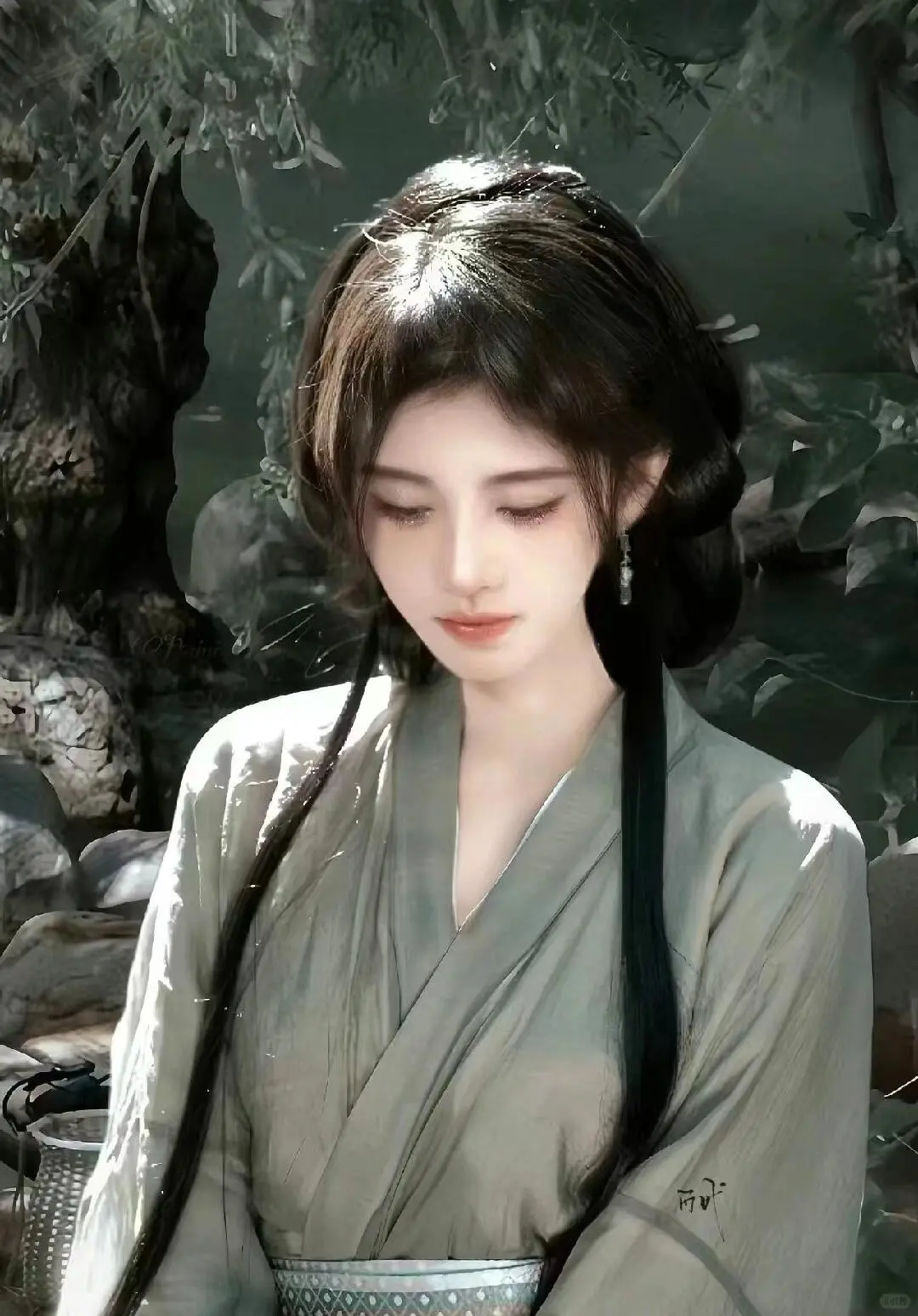 鞠婧祎超美古风图片