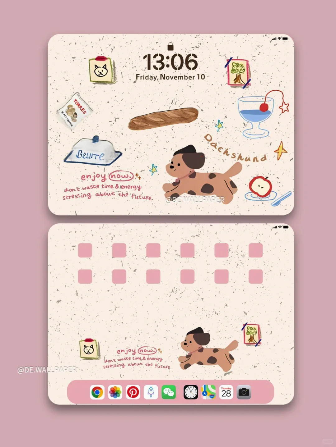 ipad壁纸｜复古腊肠狗 INS风卡通壁纸||可爱