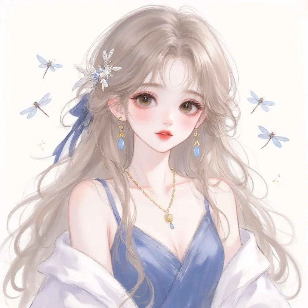 ✨治愈系女头像|蝴蝶少女、好美！
