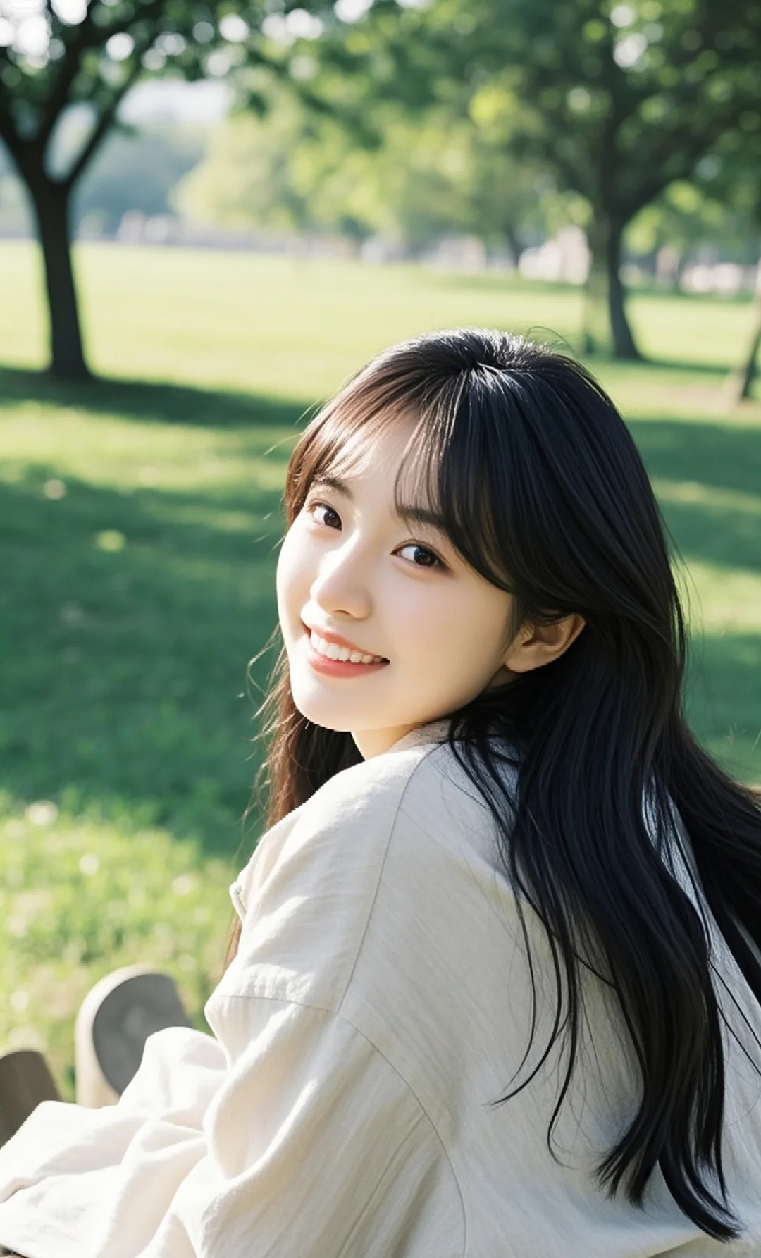 大自然中的美女