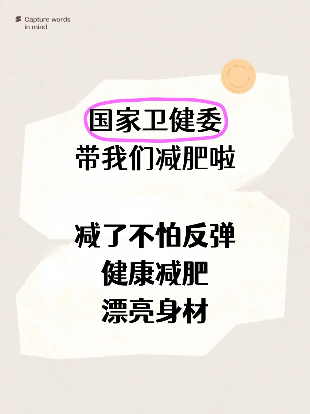 国家减肥指南（国家教你怎么减）