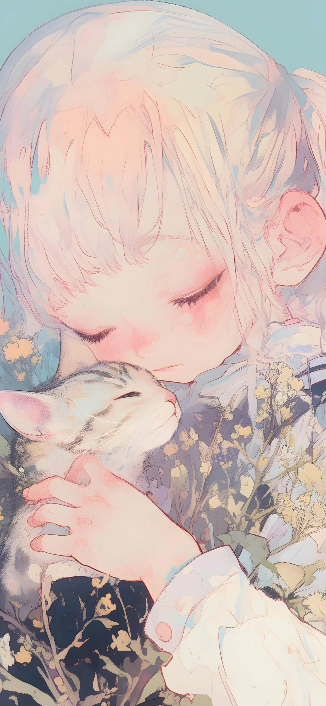 猫咪与女孩儿【全屏壁纸】
