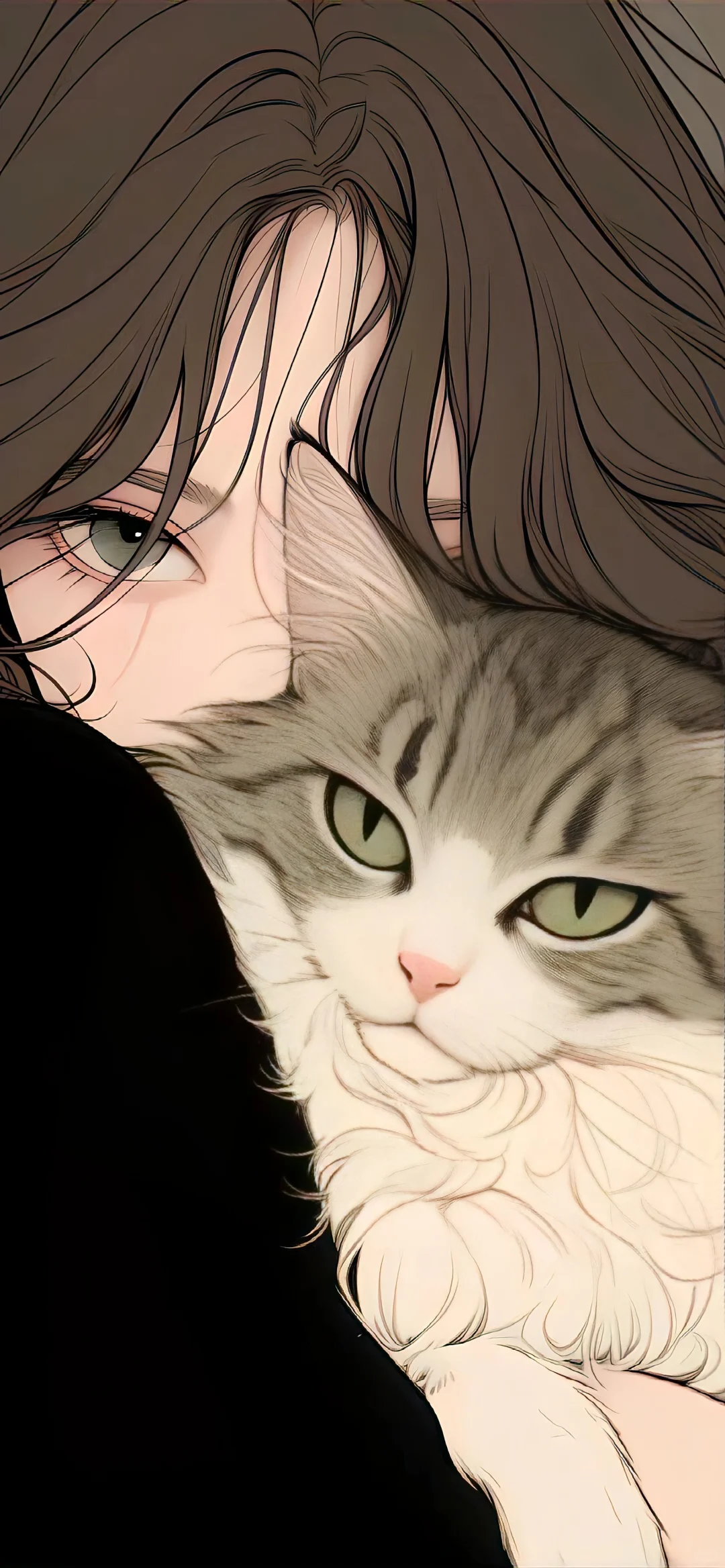 猫咪与女孩儿【全屏壁纸】