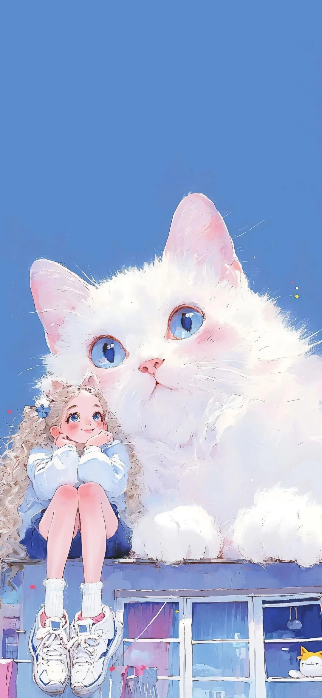 猫咪与女孩儿【全屏壁纸】