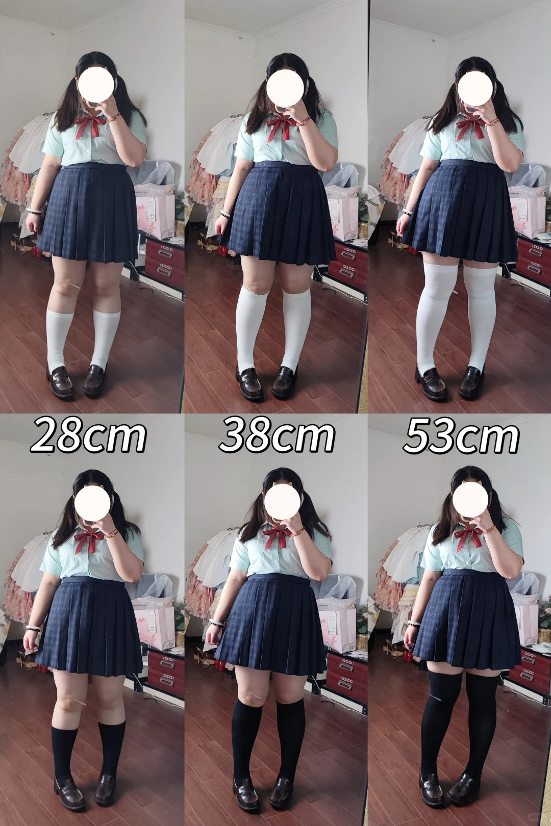 156/160斤 大码jk不同长度腿袜分享
