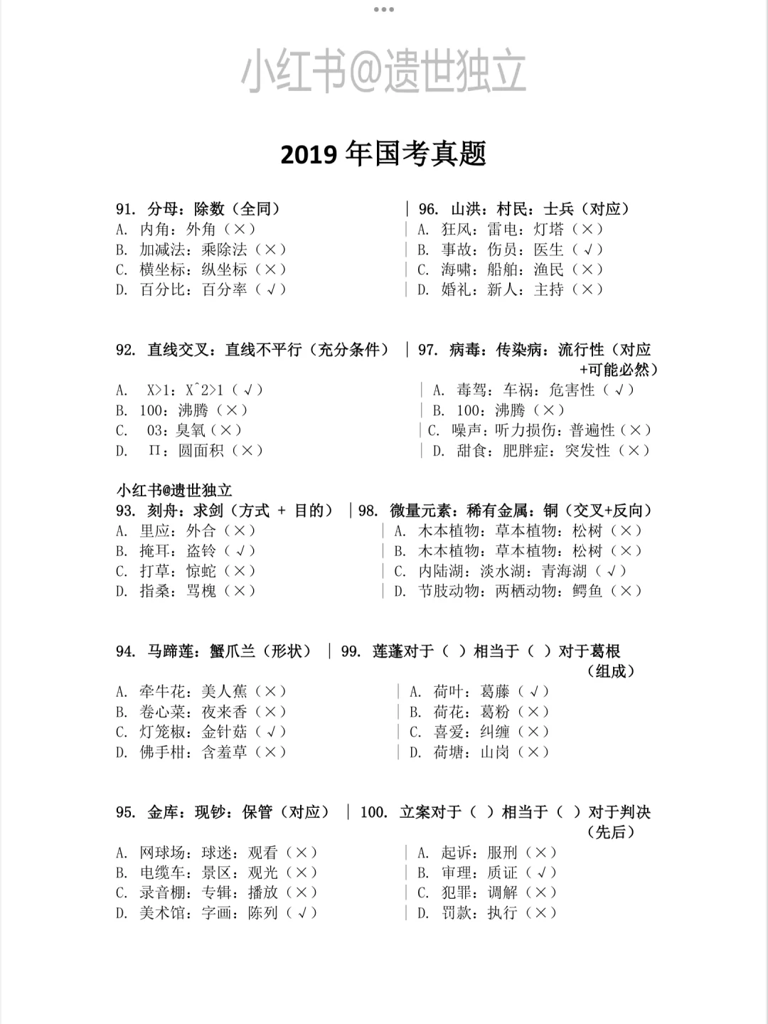 📚类比推理王炸笔记！考点+常识+十年真题
