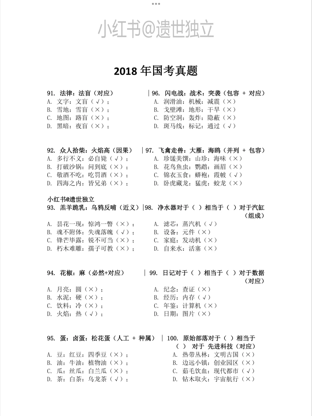📚类比推理王炸笔记！考点+常识+十年真题