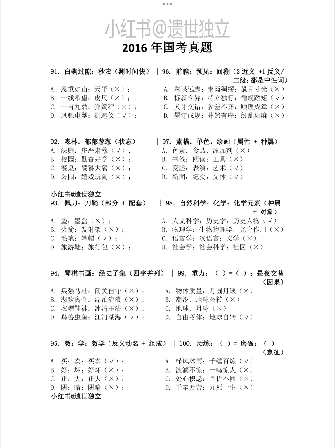 📚类比推理王炸笔记！考点+常识+十年真题