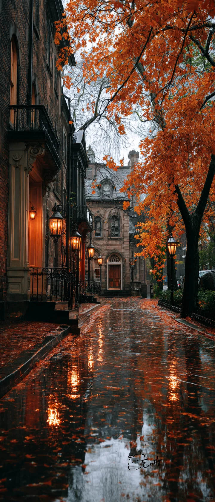 🍂一场秋雨，把整座城市泡成了暖色调的琥珀