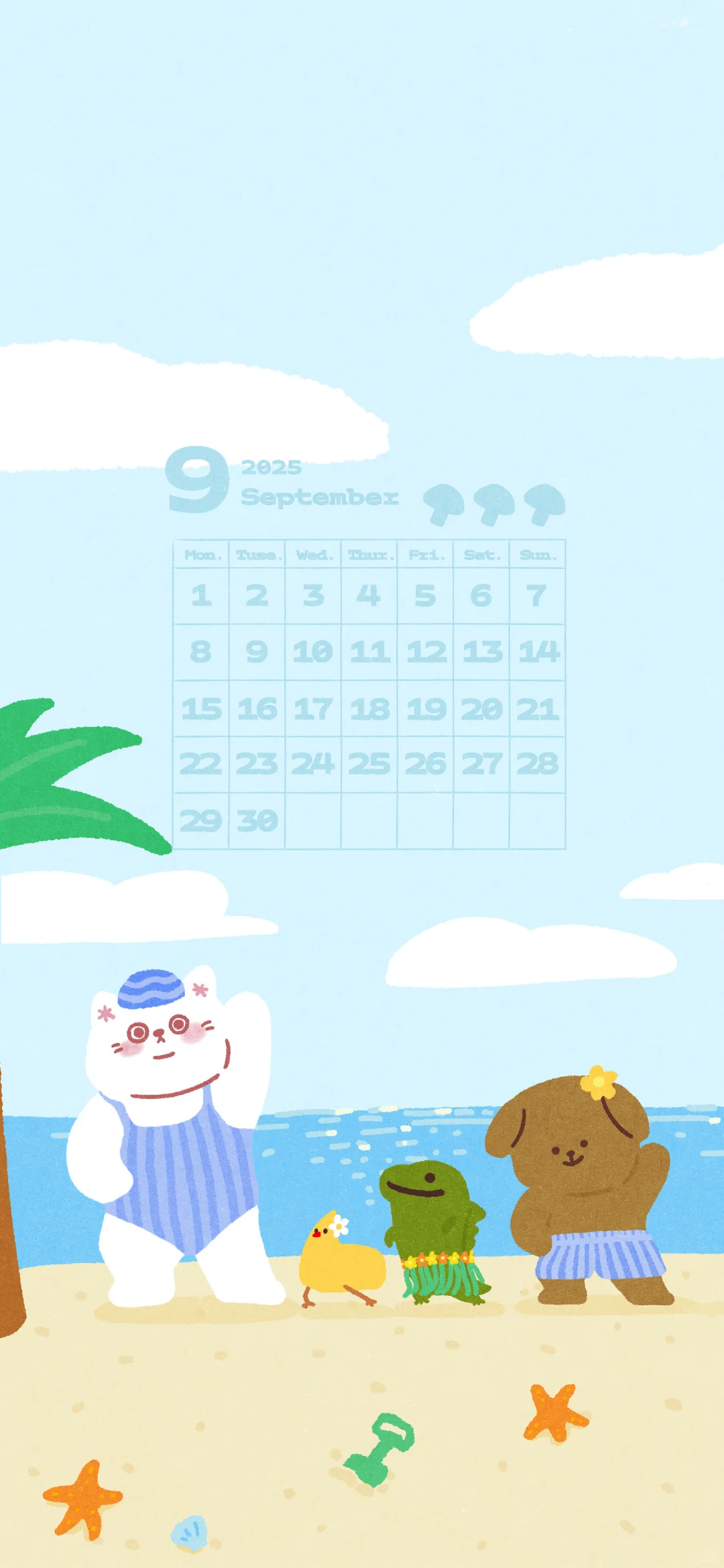 🩵💚banbann九月日历壁纸📆