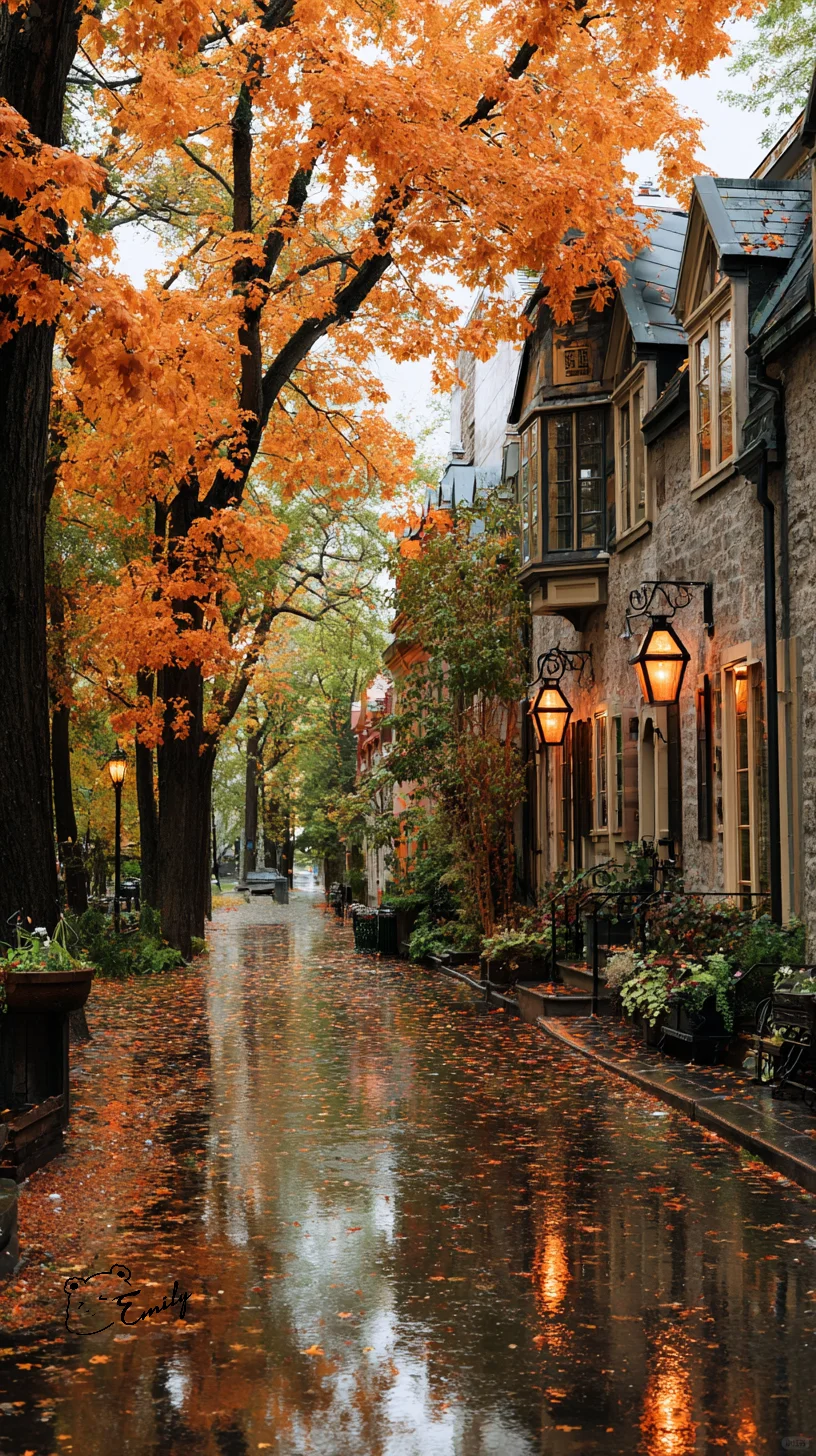 🍂一场秋雨，把整座城市泡成了暖色调的琥珀