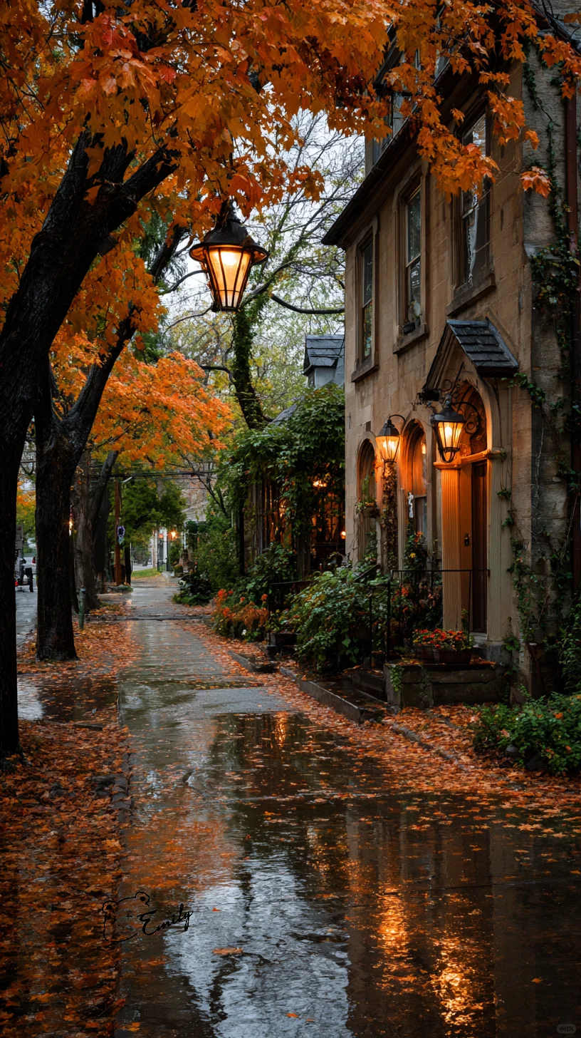 🍂一场秋雨，把整座城市泡成了暖色调的琥珀