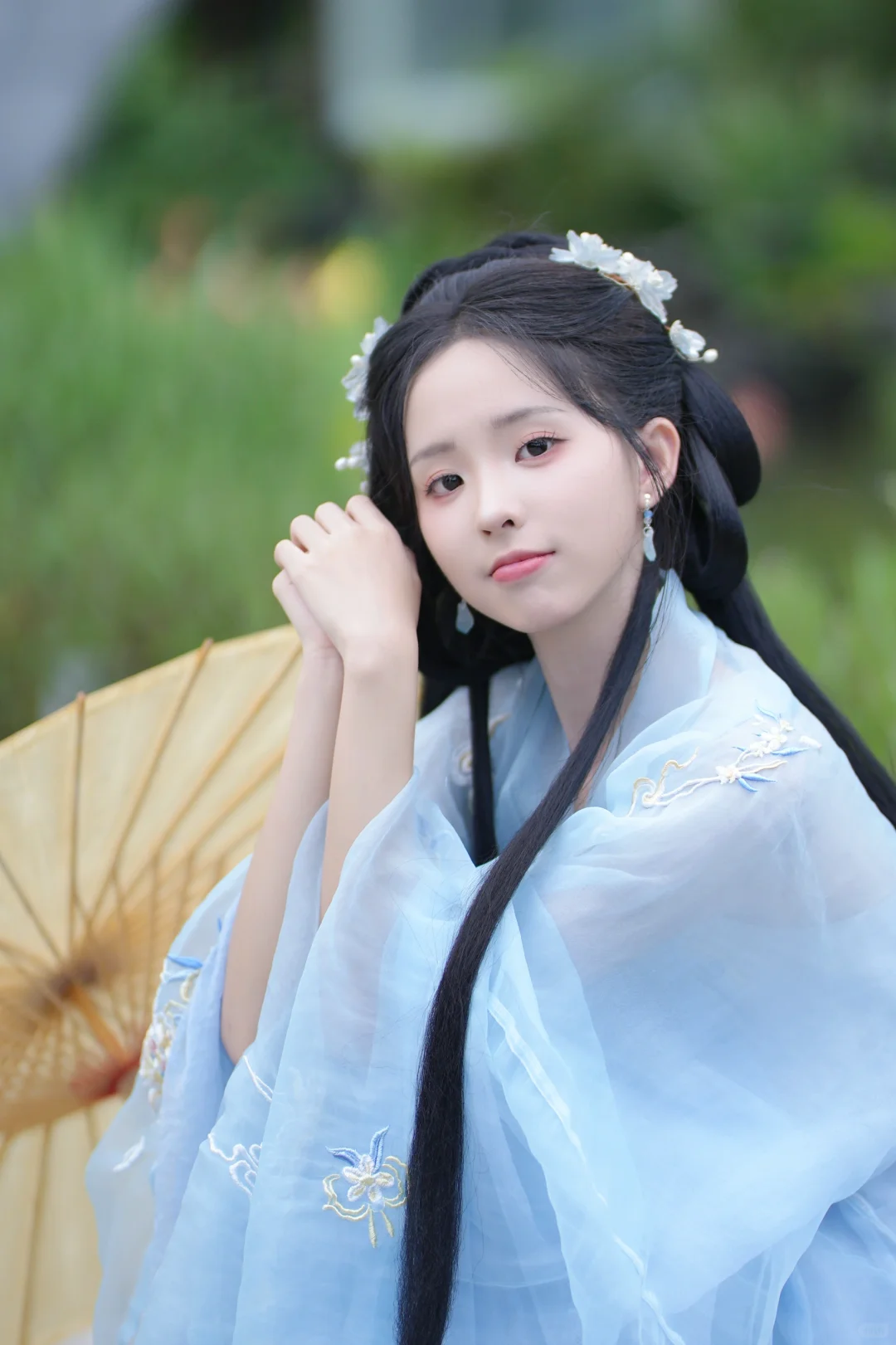 她第一次穿汉服原来这么好看！