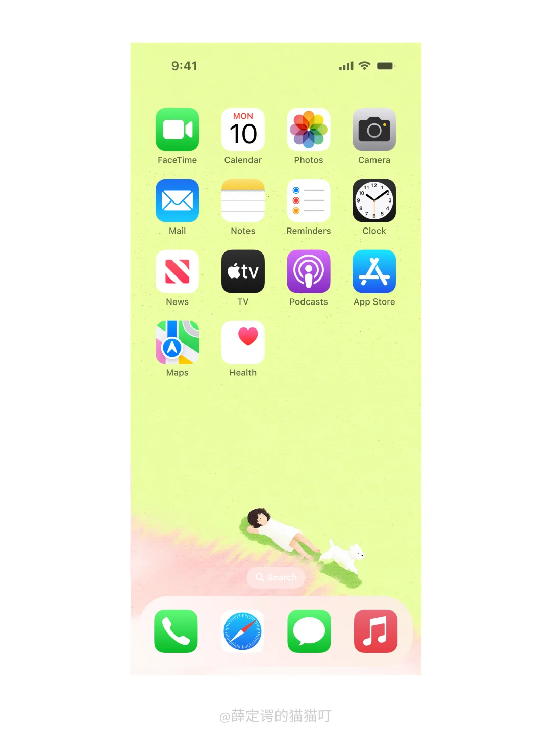 iPad和手机壁纸分享～｜粉绿搭配太舒服啦～