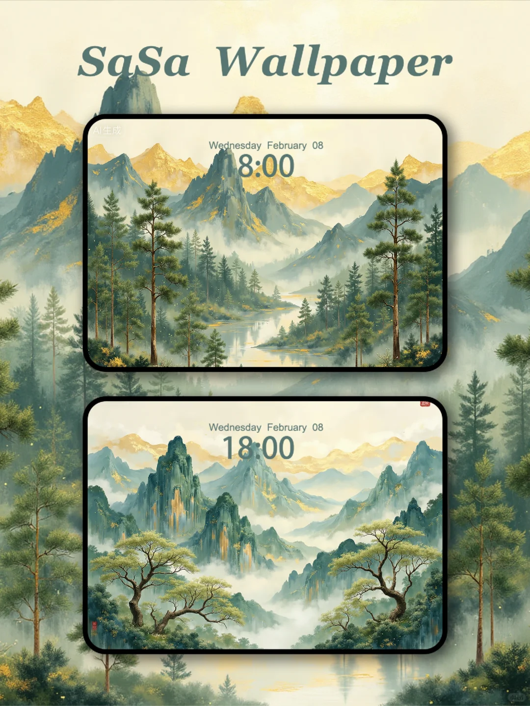 金辉山韵｜iPad壁纸