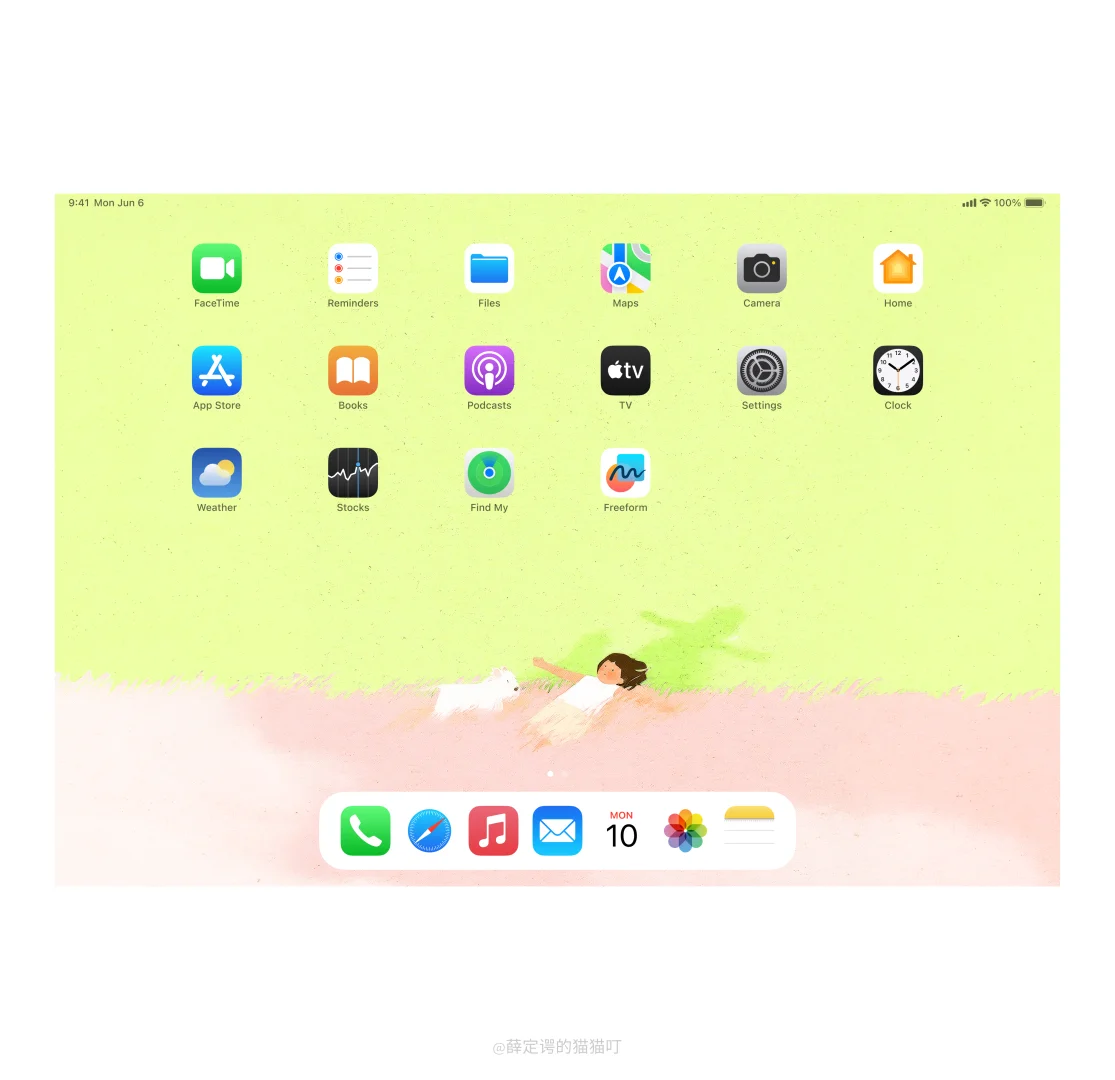iPad和手机壁纸分享～｜粉绿搭配太舒服啦～