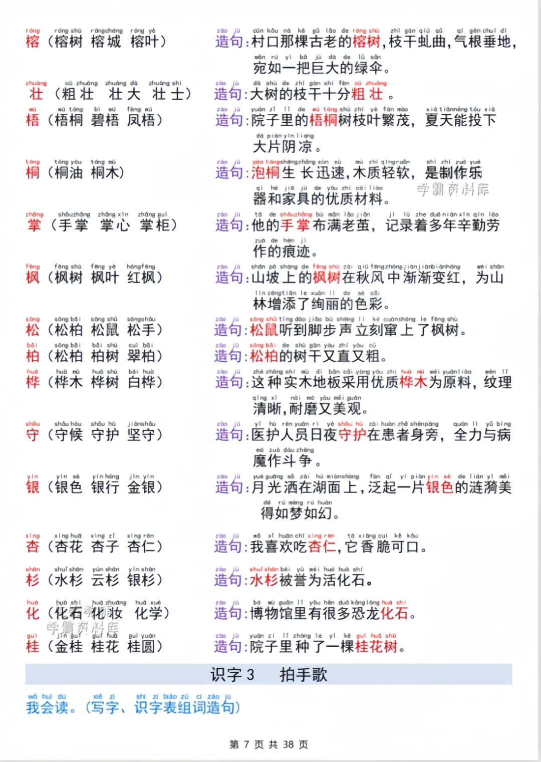 新二年级语文同步生字组词造句🔥🔥🔥