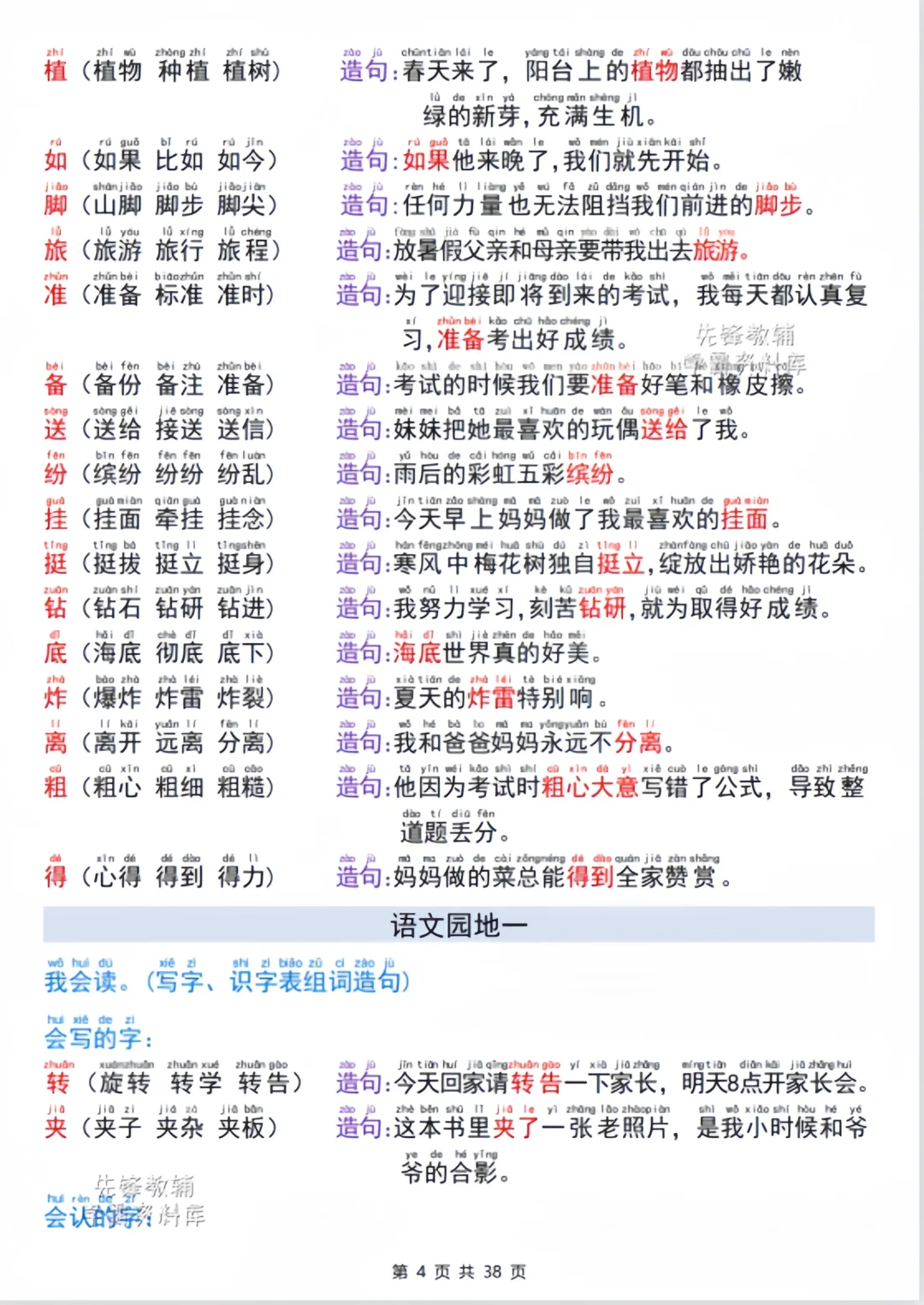 新二年级语文同步生字组词造句🔥🔥🔥
